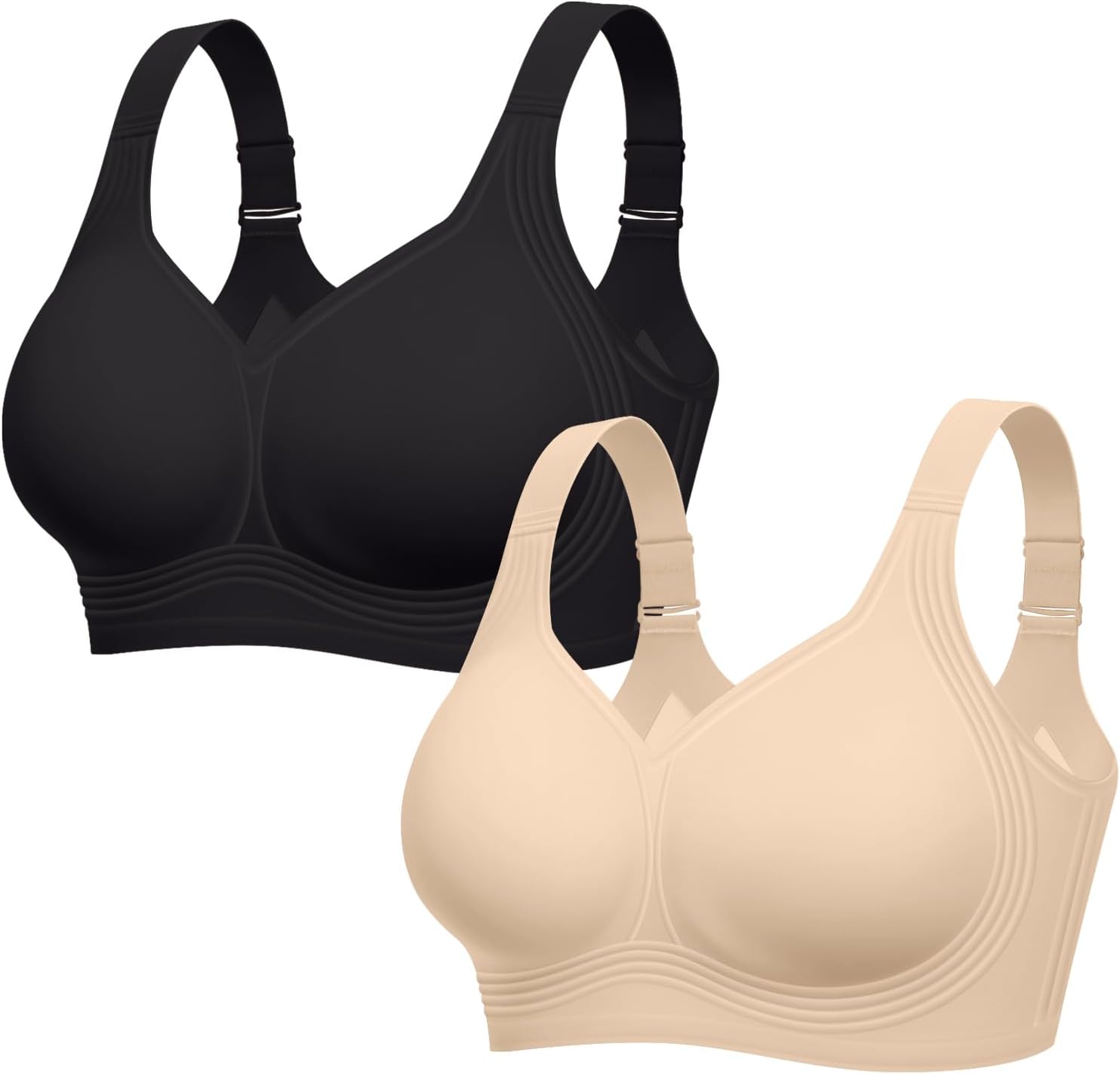 LetsJoli Jelly Bras for Women No Underwire Plus Size Push Up Supportive