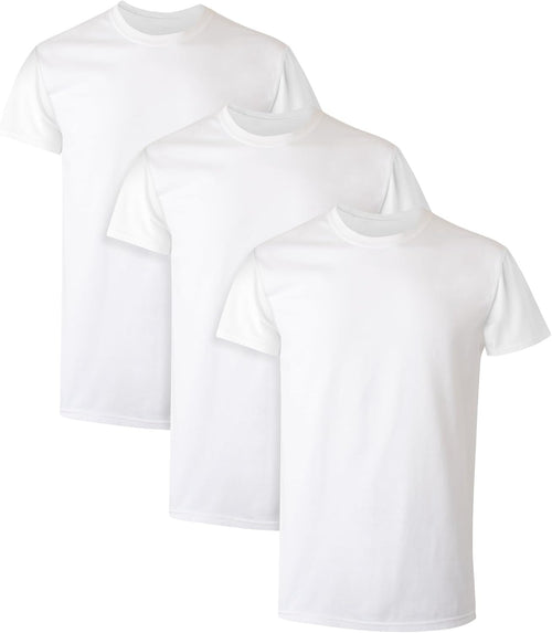 Hanes Men's Undershirt Packs, Stay-Tucked Soft Cotton Undershirts, Best Undershirts for Men, White/Black/Asstd Multipacks