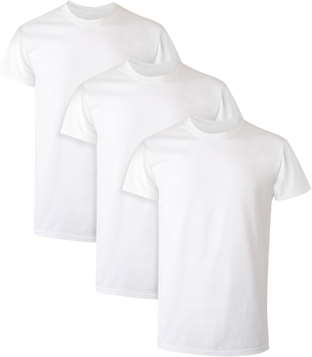 Hanes Men's Undershirt Packs, Stay-Tucked Soft Cotton Undershirts, Best Undershirts for Men, White/Black/Asstd Multipacks