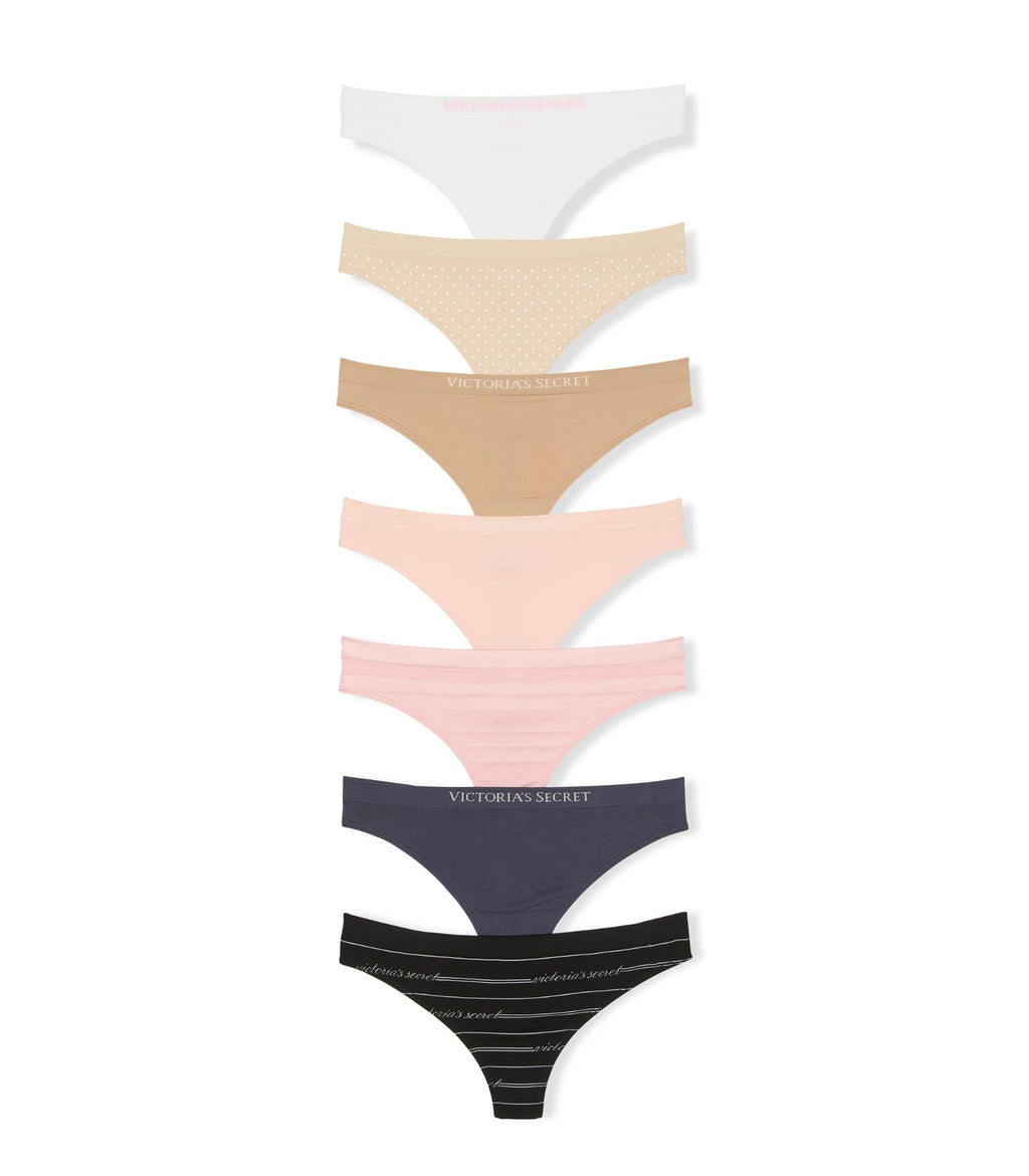 Victoria's Secret Women's Seamless Thong Panties, Underwear Pack