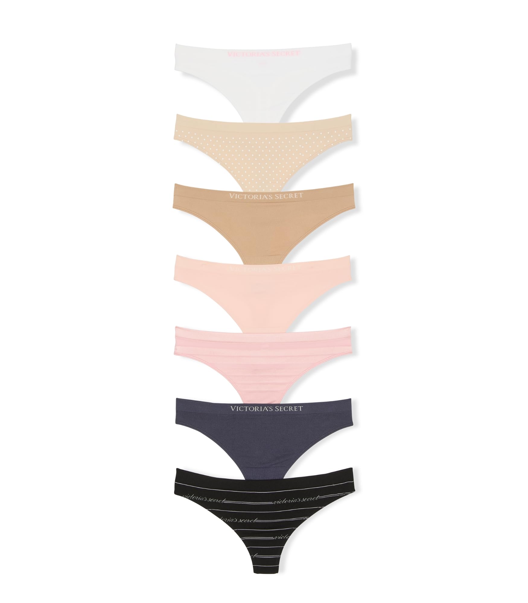 Victoria's Secret Women's Seamless Thong Panties, Underwear Pack