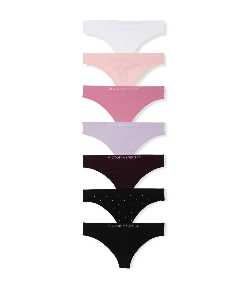 Victoria's Secret Women's Seamless Thong Panties, Underwear Pack