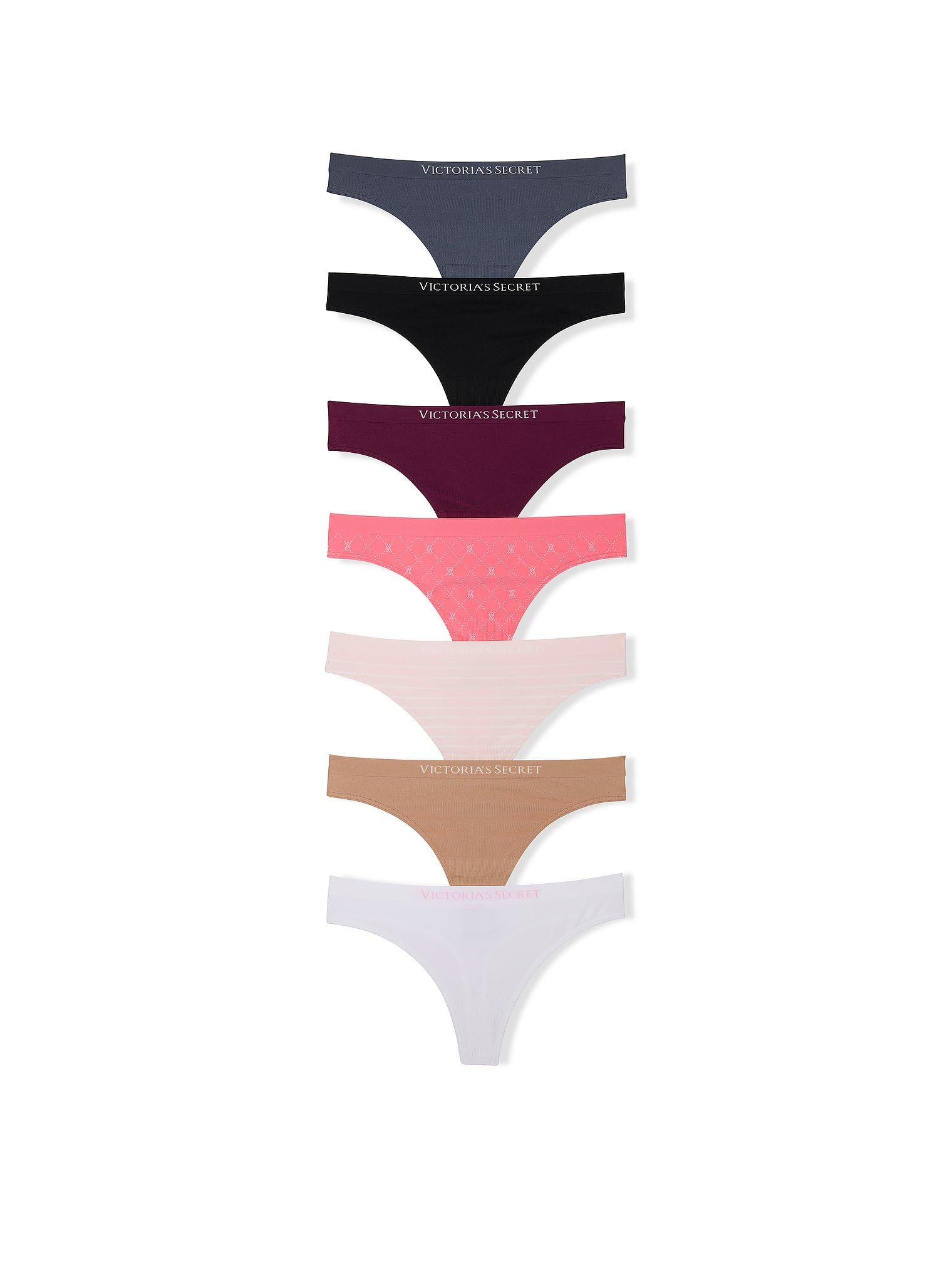 Victoria's Secret Women's Seamless Thong Panties, Underwear Pack