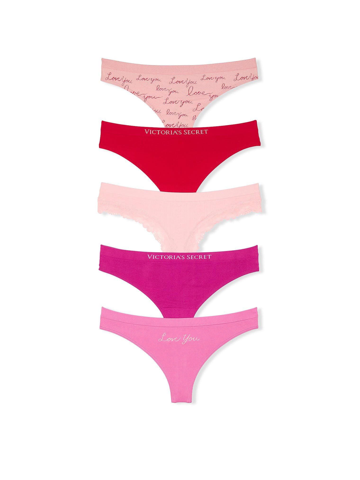 Victoria's Secret Damen Seamless Tanga-Slips, Unterwäsche-Packung