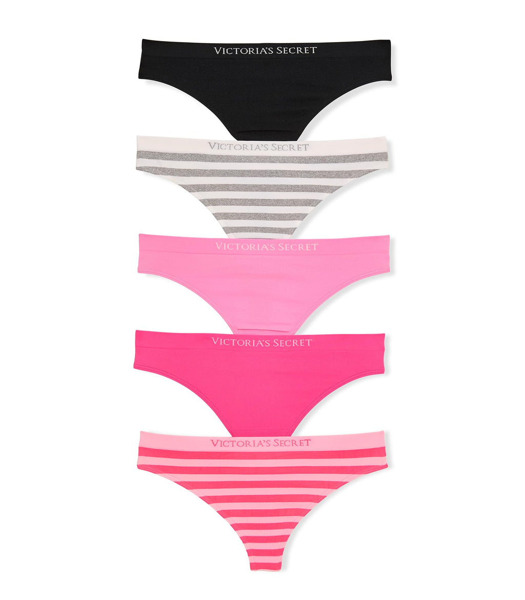 Victoria's Secret Women's Seamless Thong Panties, Underwear Pack