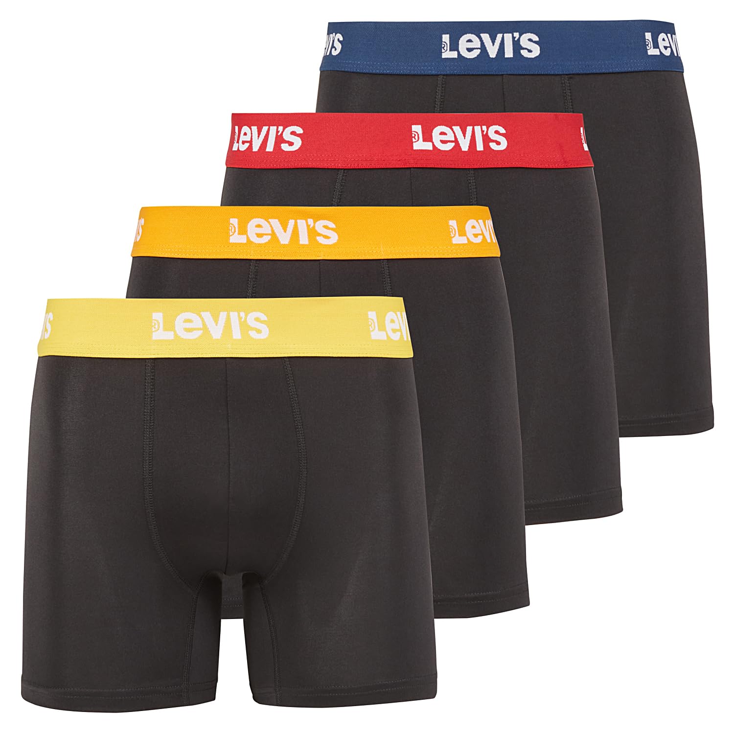 Levi's Herren Unterwäsche Microfaser Boxer Briefs für Herren Ultra Weich 4er-Pack