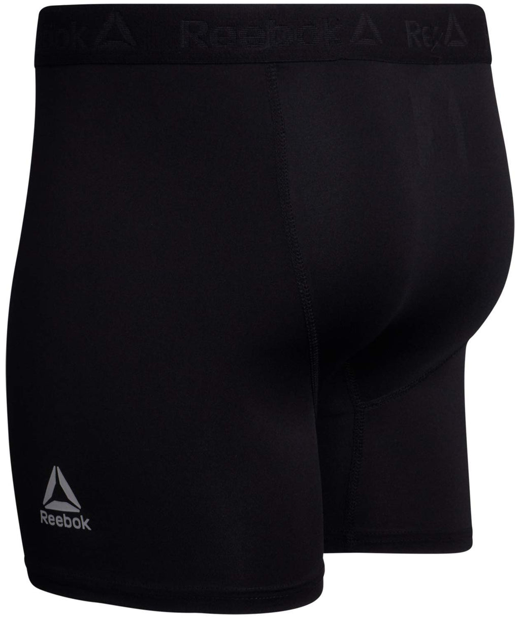 Reebok Mens Boxer Briefs - 4 Pack Underwear with Contour Pouch, 6'' Inseam