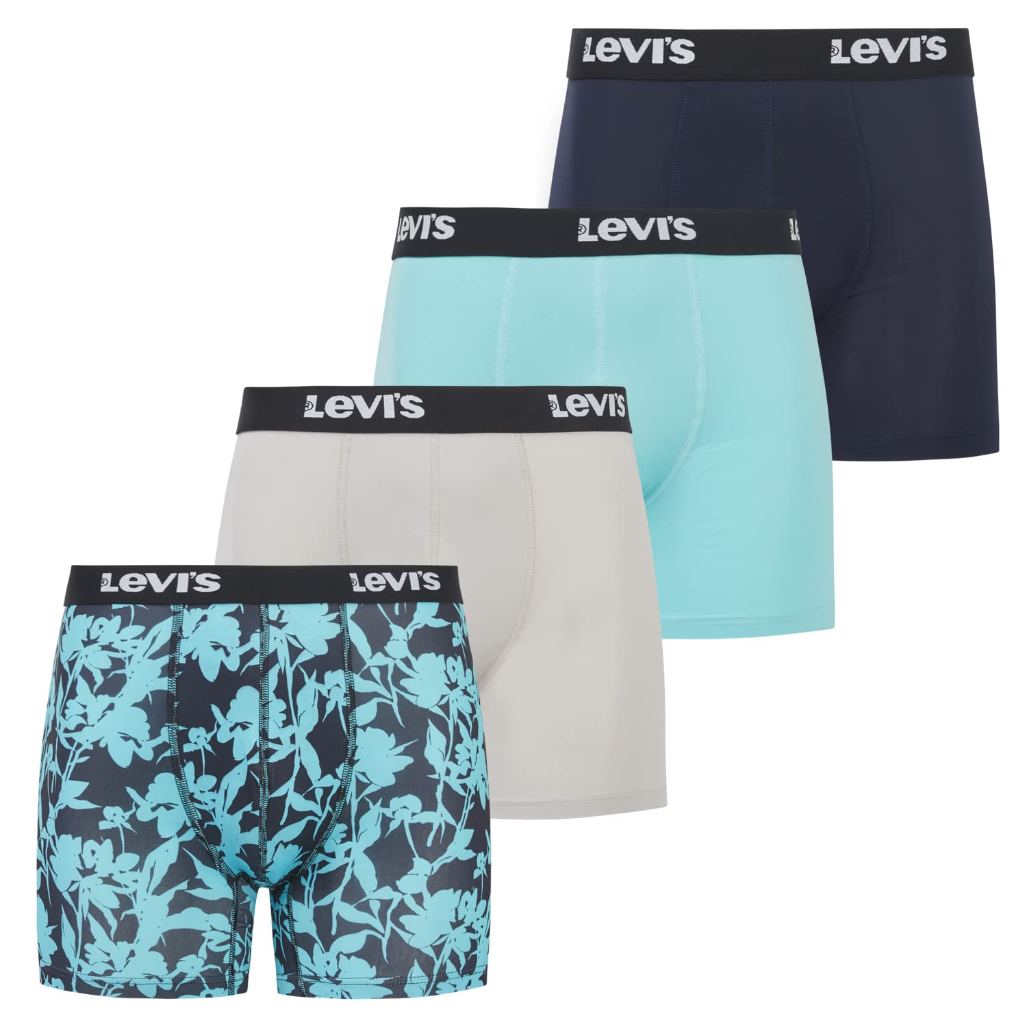Levi's Herren Unterwäsche Microfaser Boxer Briefs für Herren Ultra Weich 4er-Pack