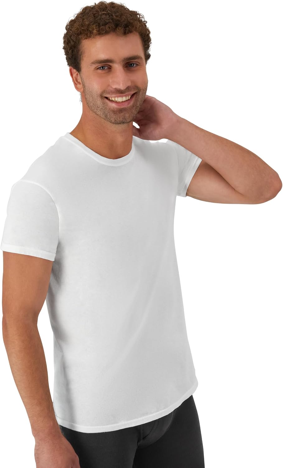 Hanes Men's Undershirt Packs, Stay-Tucked Soft Cotton Undershirts, Best Undershirts for Men, White/Black/Asstd Multipacks