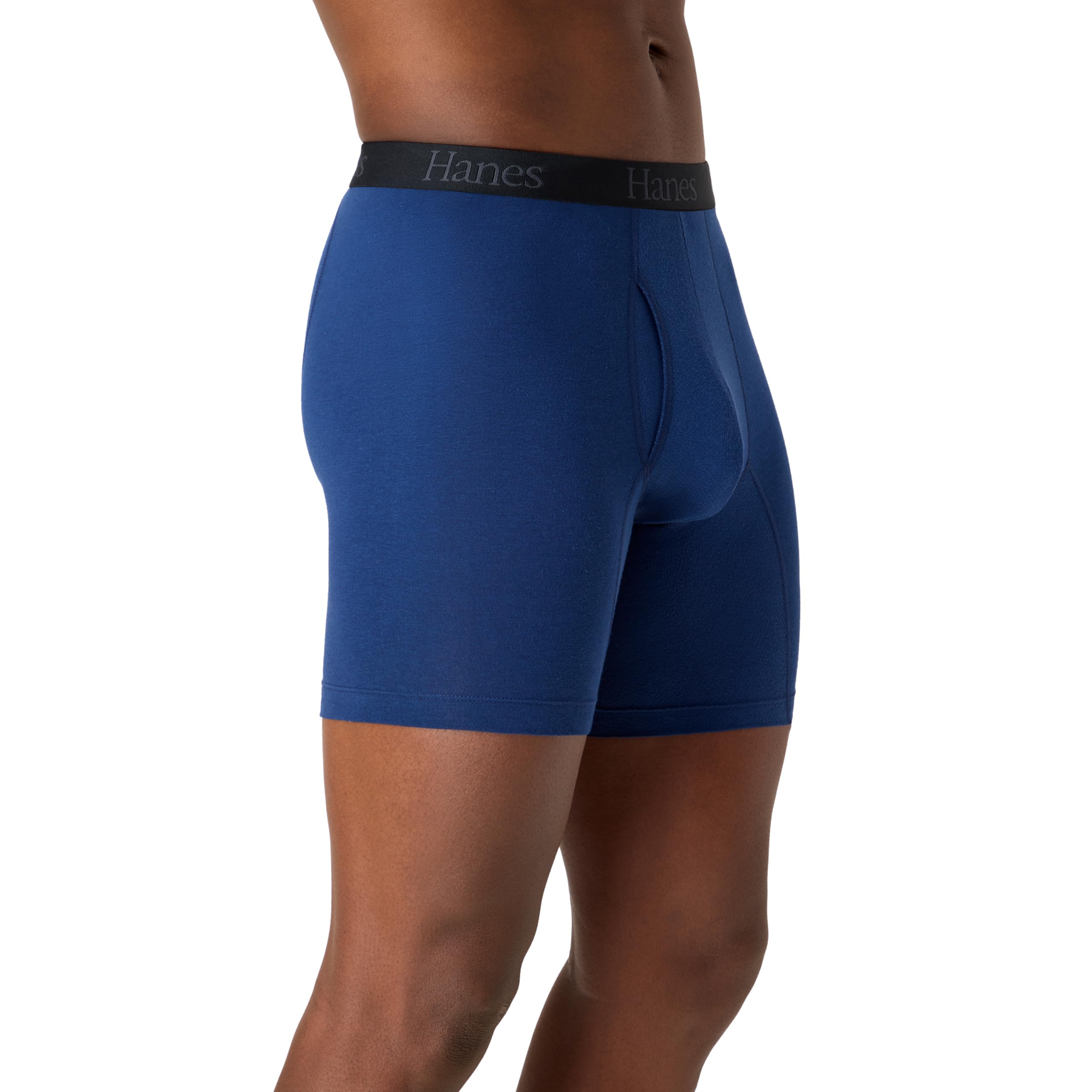 Hanes Men's Underwear Boxer Briefs or Long-Leg Boxer Briefs Pack, 3 Pack, No-Ride-Up, Stretch-Cotton Men Clothing