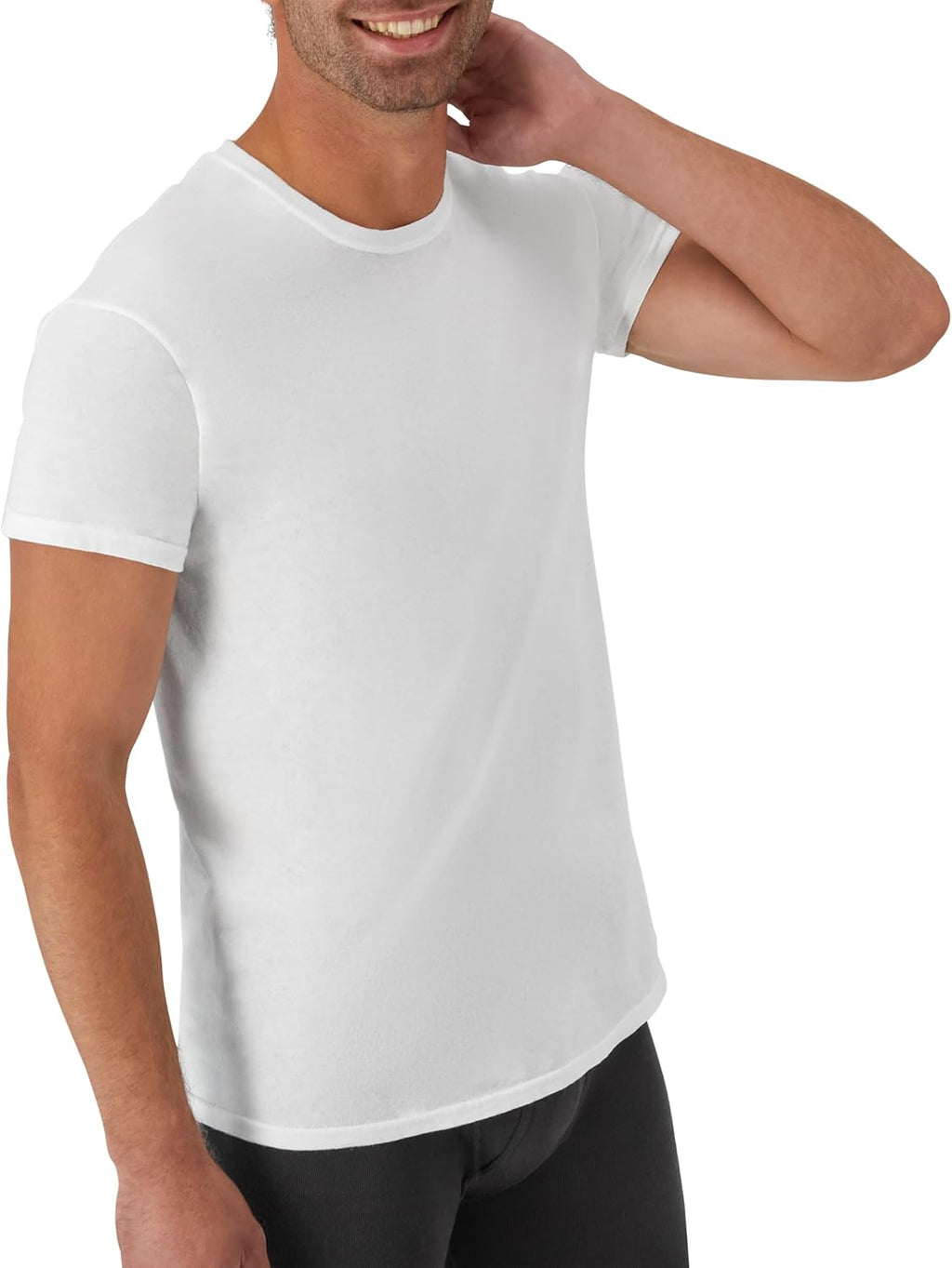 Hanes Men's Undershirt Packs, Stay-Tucked Soft Cotton Undershirts, Best Undershirts for Men, White/Black/Asstd Multipacks