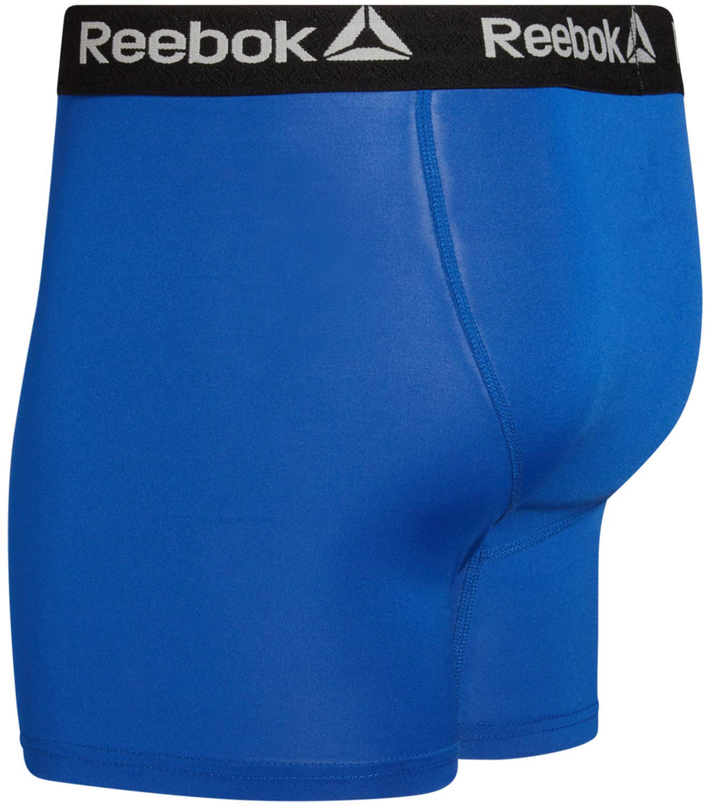 Reebok Mens Boxer Briefs - 4 Pack Underwear with Contour Pouch, 6'' Inseam