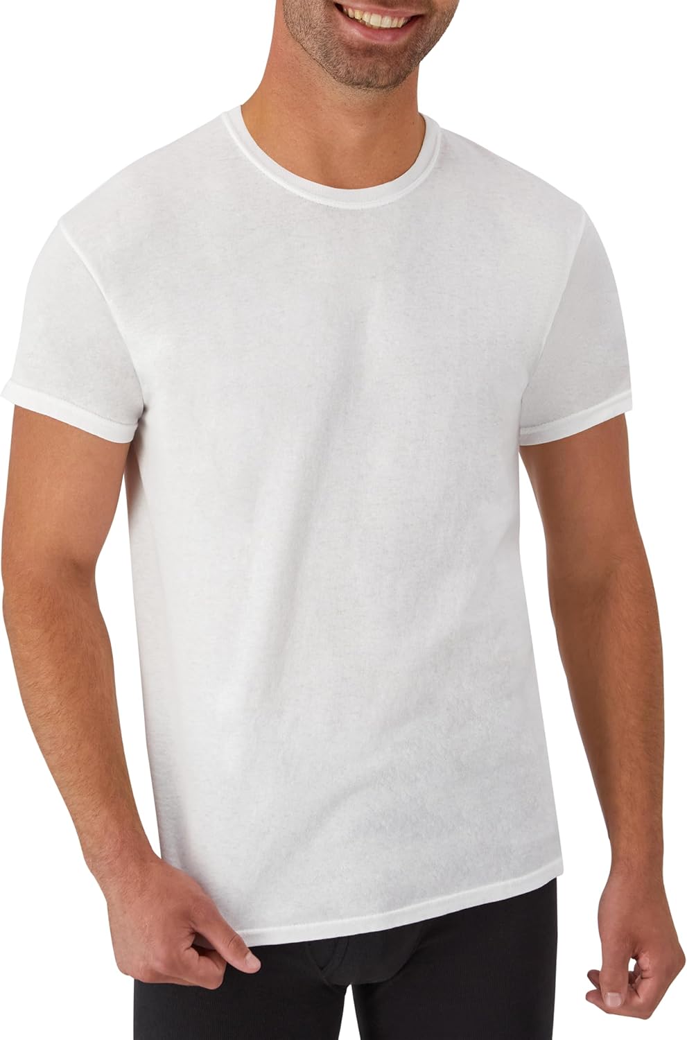 Hanes Men's Undershirt Packs, Stay-Tucked Soft Cotton Undershirts, Best Undershirts for Men, White/Black/Asstd Multipacks