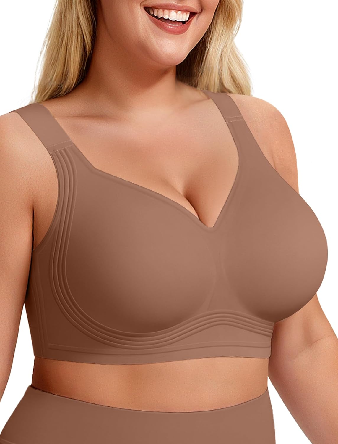 LetsJoli Jelly Bras for Women No Underwire Plus Size Push Up Supportive