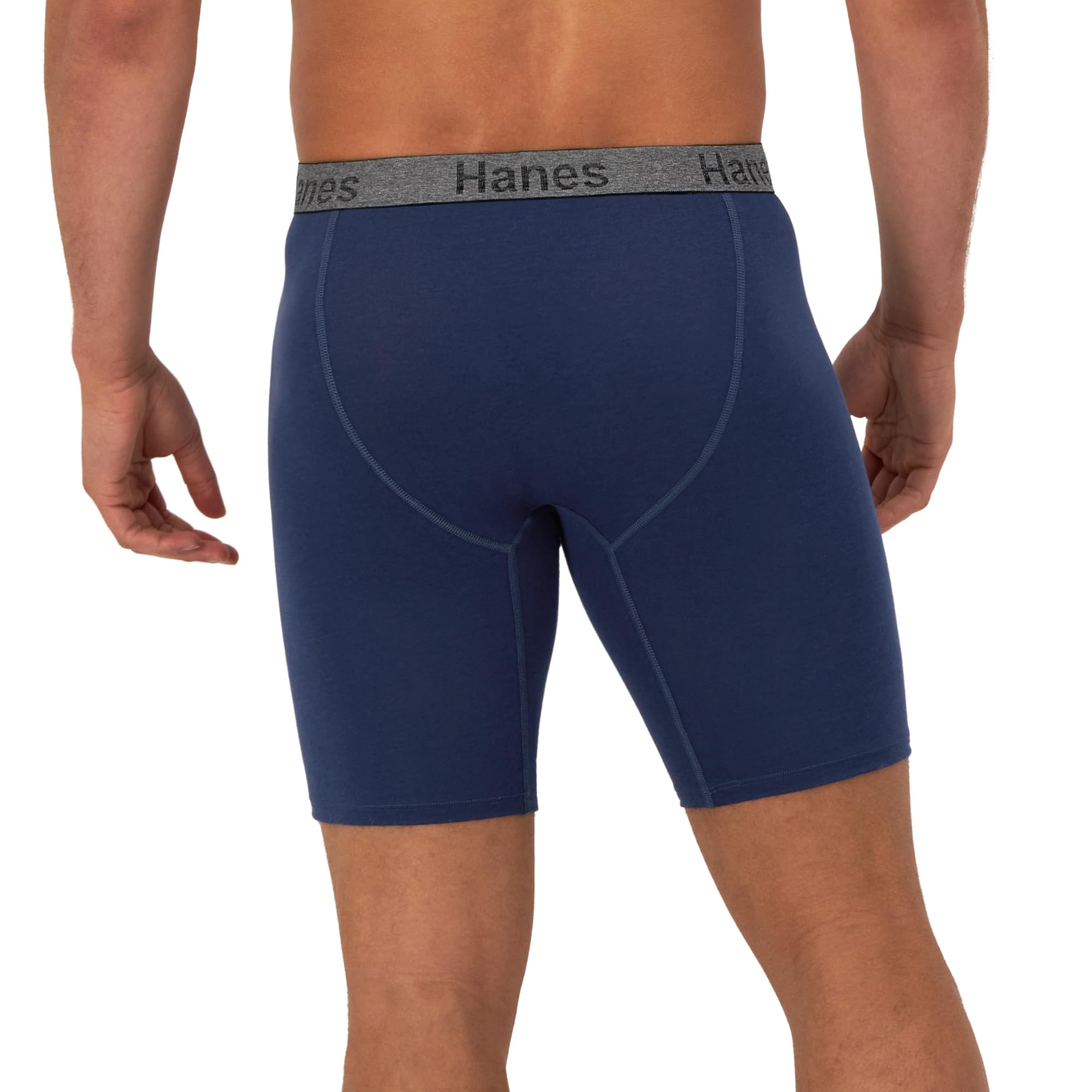 Hanes Men's Underwear Boxer Briefs or Long-Leg Boxer Briefs Pack, 3 Pack, No-Ride-Up, Stretch-Cotton Men Clothing