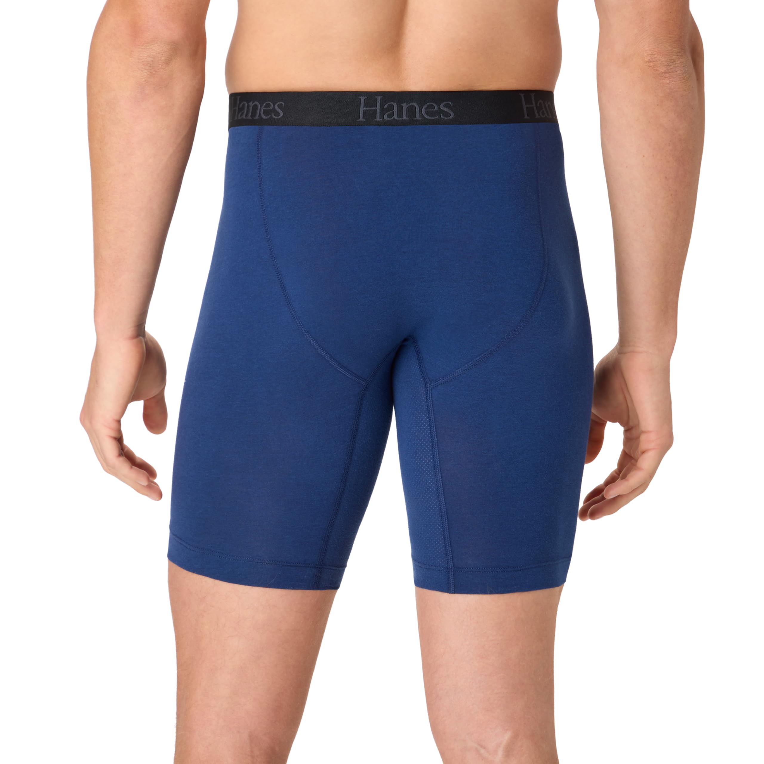 Hanes Men's Underwear Boxer Briefs or Long-Leg Boxer Briefs Pack, 3 Pack, No-Ride-Up, Stretch-Cotton Men Clothing