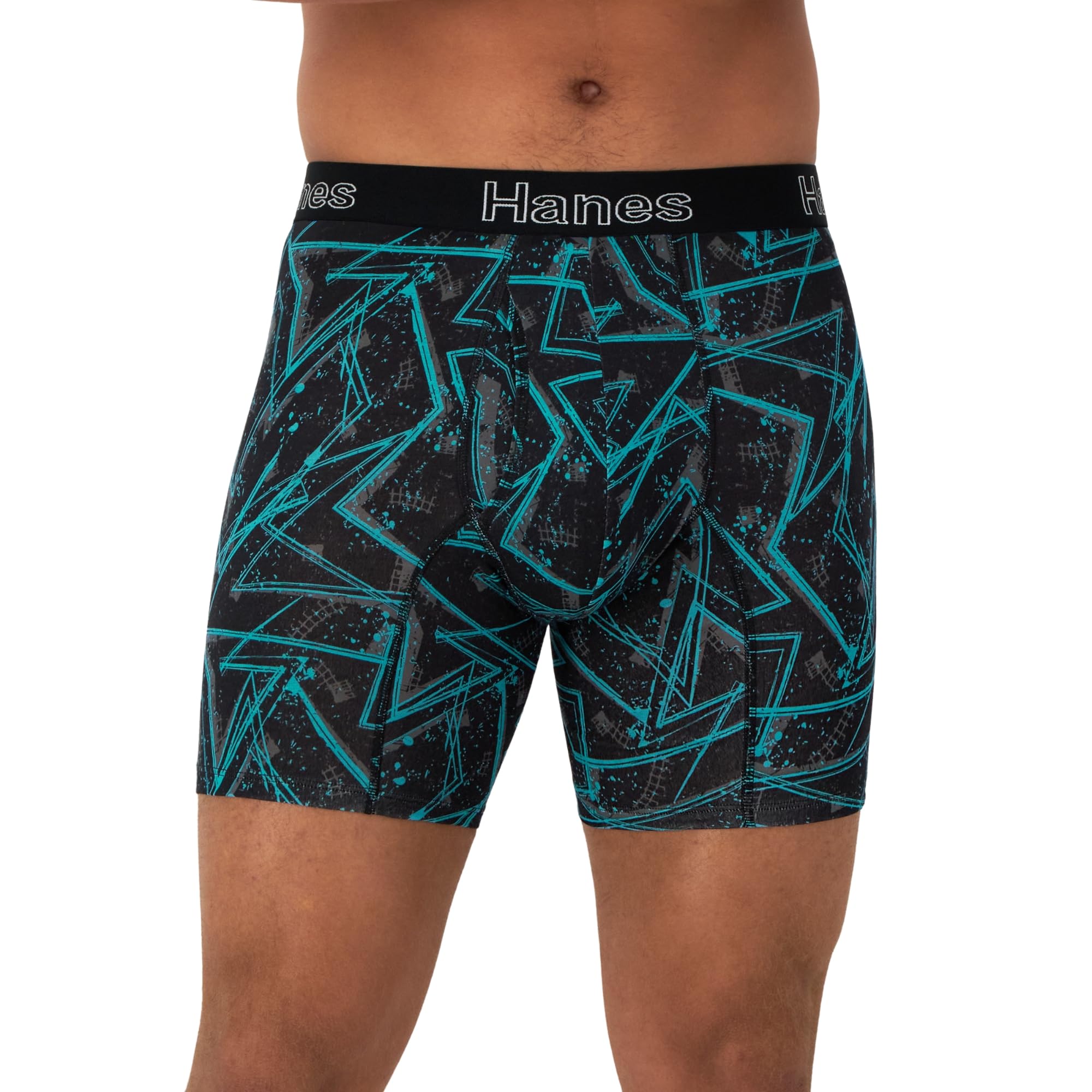Hanes Men's Underwear Boxer Briefs or Long-Leg Boxer Briefs Pack, 3 Pack, No-Ride-Up, Stretch-Cotton Men Clothing