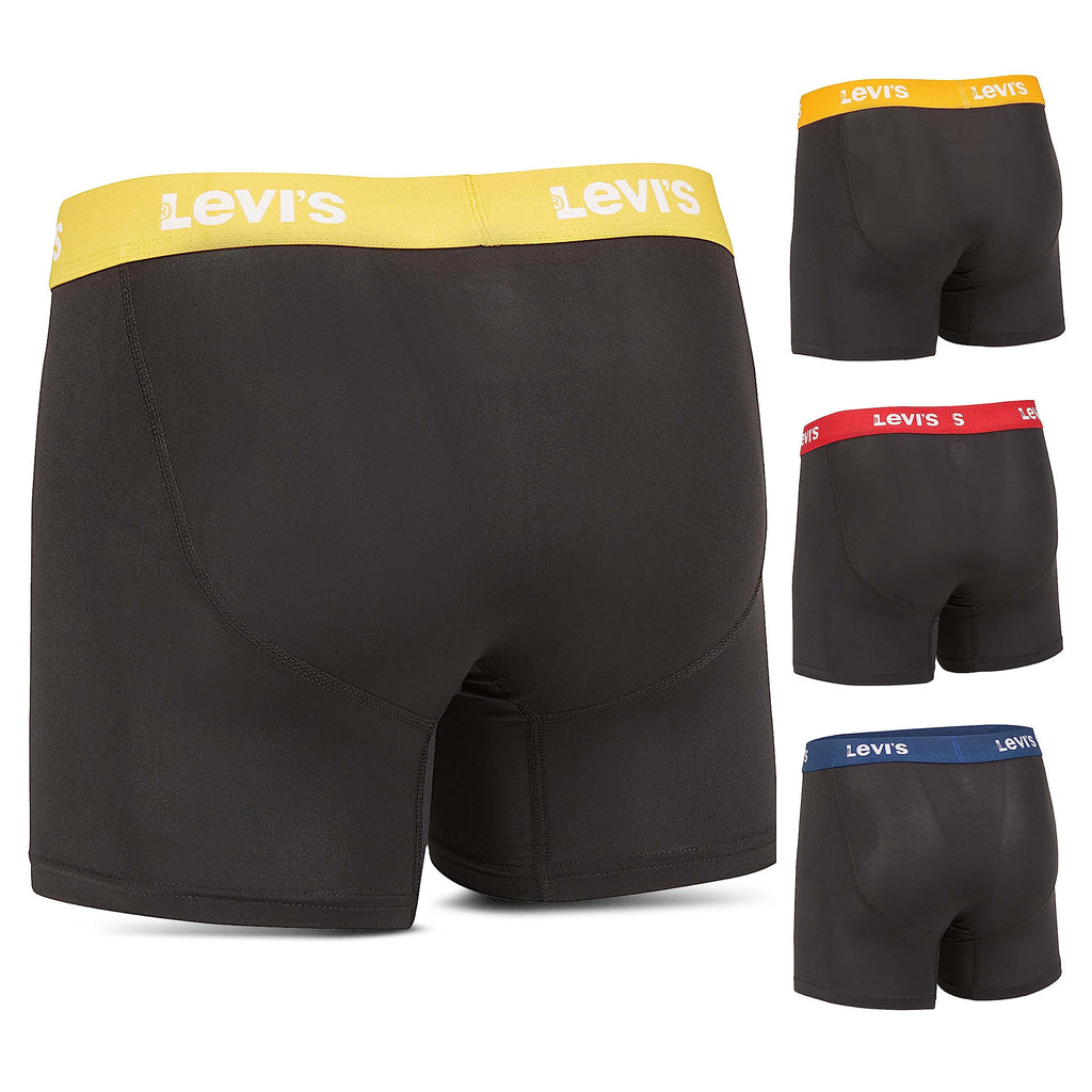 Levi's Mens Underwear Microfiber Boxer Brief for Men Ultra Soft 4 Pack