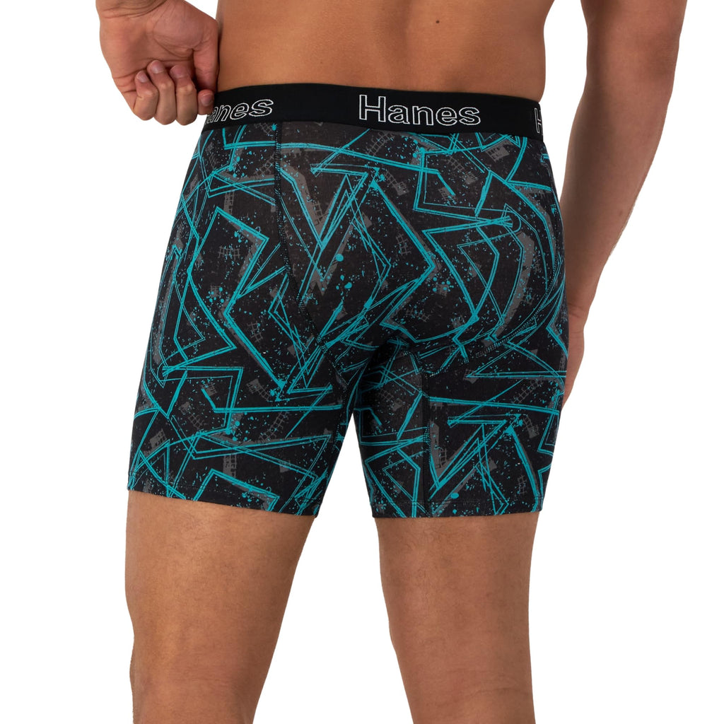 Hanes Men's Underwear Boxer Briefs or Long-Leg Boxer Briefs Pack, 3 Pack, No-Ride-Up, Stretch-Cotton Men Clothing