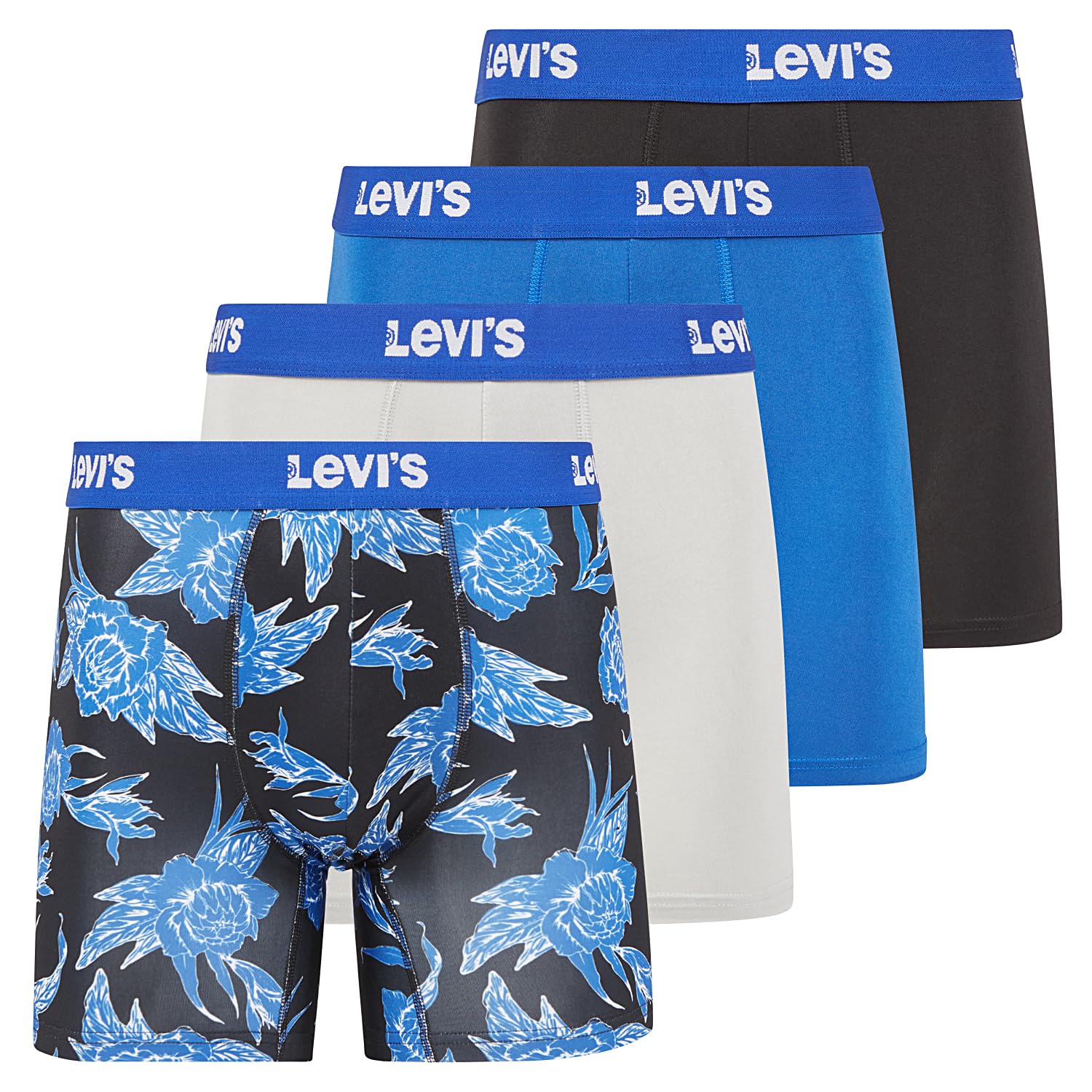 Levi's Herren Unterwäsche Microfaser Boxer Briefs für Herren Ultra Weich 4er-Pack