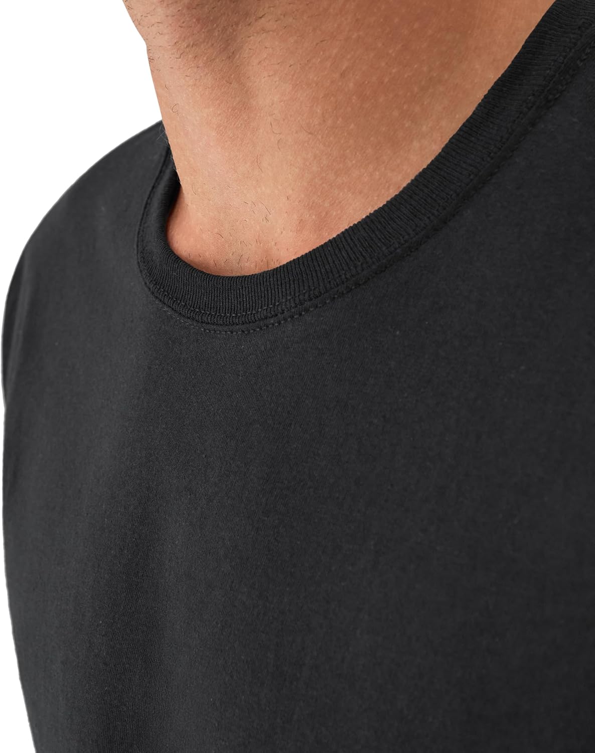 Hanes Men's Undershirt Packs, Stay-Tucked Soft Cotton Undershirts, Best Undershirts for Men, White/Black/Asstd Multipacks