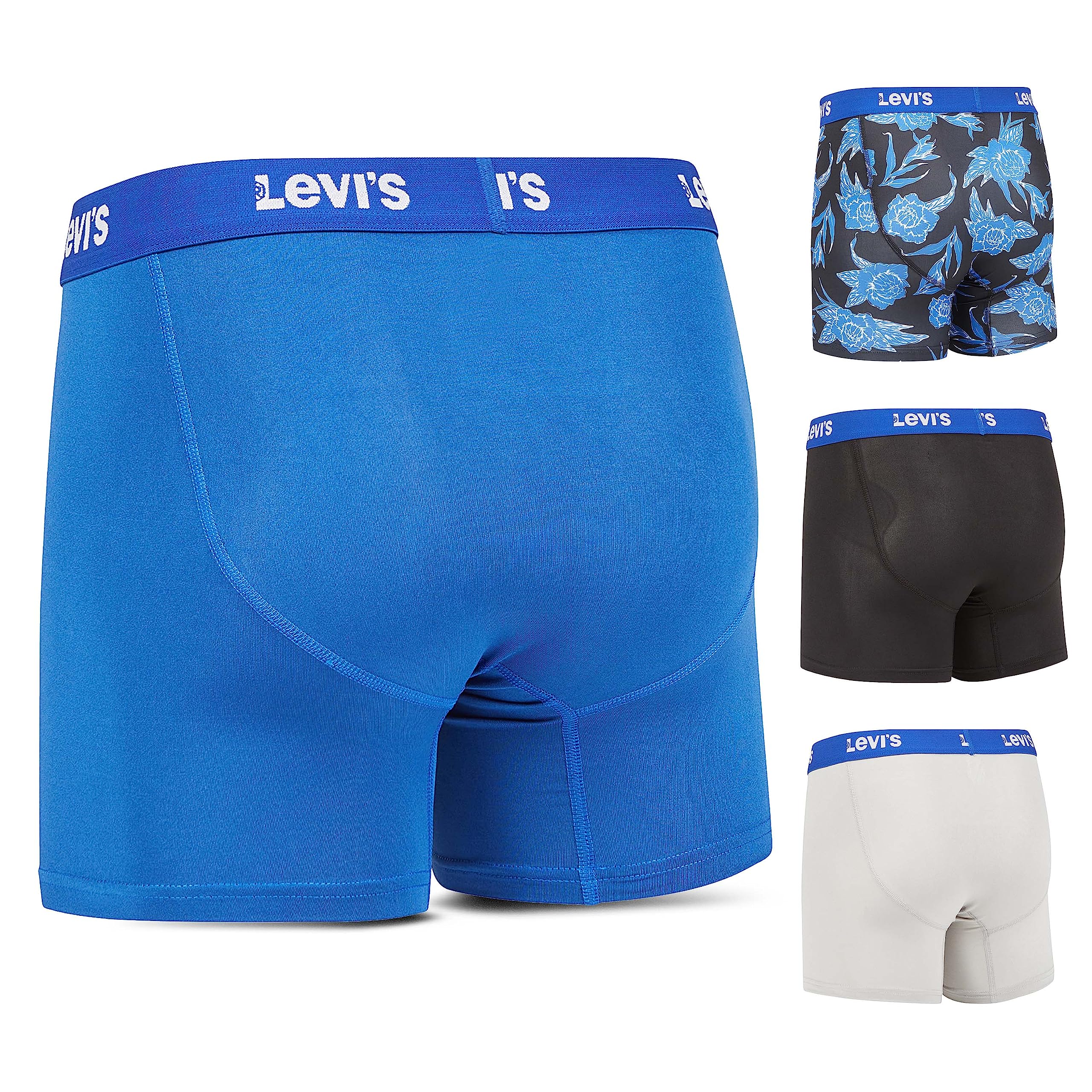 Levi's Mens Underwear Microfiber Boxer Brief for Men Ultra Soft 4 Pack