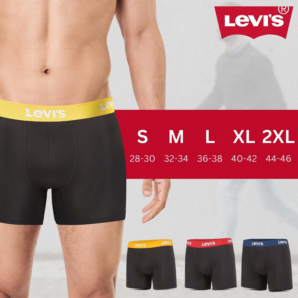 Levi's Mens Underwear Microfiber Boxer Brief for Men Ultra Soft 4 Pack